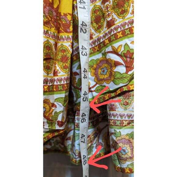 NEW Solarsun Women's Dress Orange Sz XL Lightweight Floral Cottagecore Boho - Picture 12 of 13